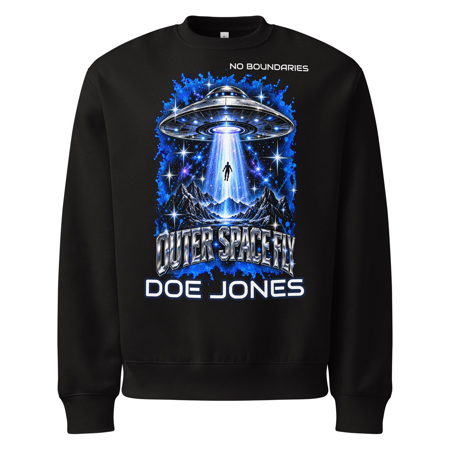 Doe Jones No Boundaries Outer Space Fly Oversized Sweatshirt
