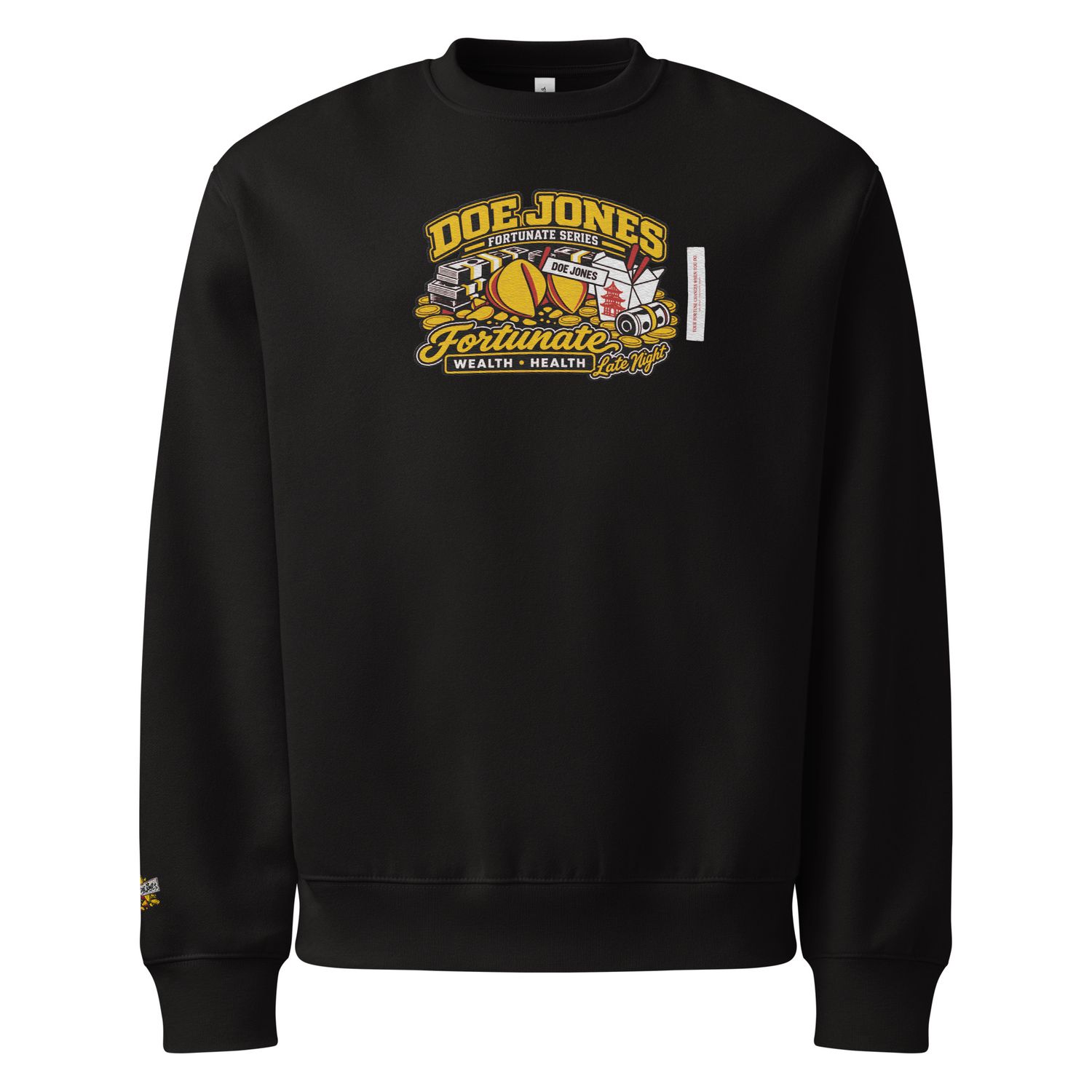 Doe Jones Fortune Embroidered Oversized Heavyweight Sweatshirt