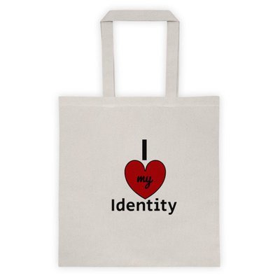 I Love my Identity Tote bag