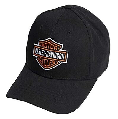 Black 97684-21VM Harley-Davidson® Bar & Shield Adjustable Baseball Cap