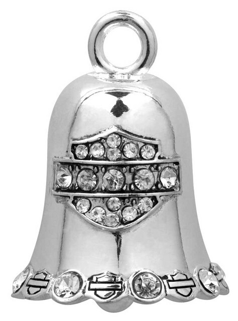 Harley-Davidson® White Crystal Bar &amp; Shield Ride Bell