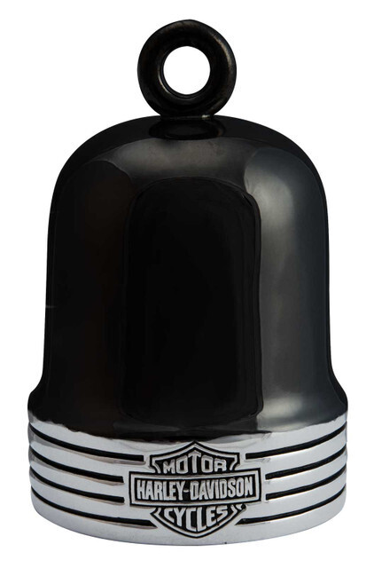 Harley-Davidson® Bar &amp; Shield Steel Lines Ride Bell - Black &amp; Silver Finish