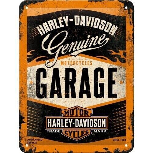 Harley-Davidson Nostalgic Art 15x20cm Small Wall Metal Sign Genuine Garage Decor 4036113261782
