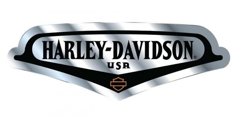 Harley-Davidson Debossed V-Tank Aluminum Decal - Silver &amp; Black 045929417188