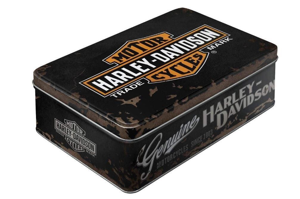 Flat on sale tin container