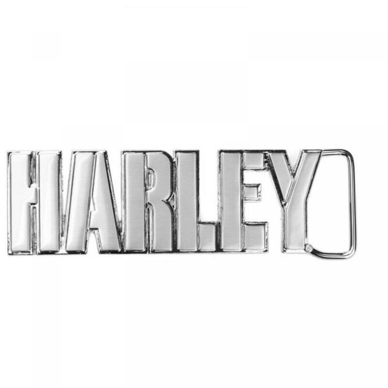 Harley-Davidson Men&#39;s Harley Block Iron Belt Buckle - Antique Silver Finish 706655668908