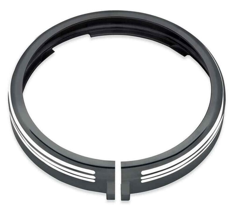 Harley-Davidson 7 in. Defiance Headlamp Trim Ring, Contrast Cut 61400433