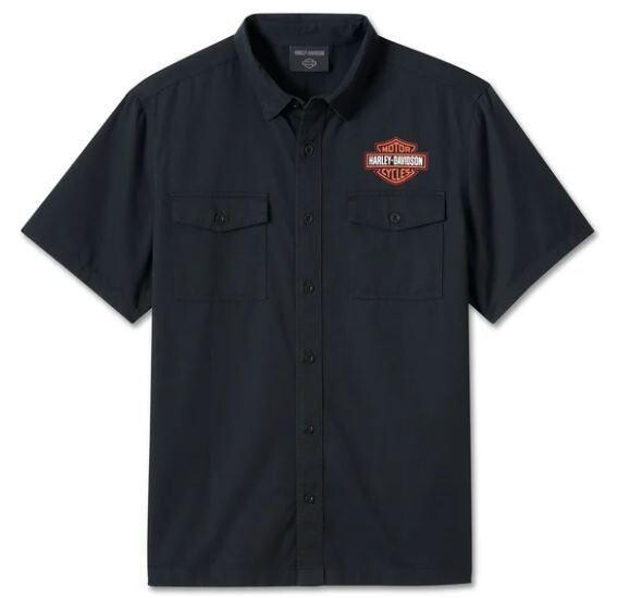 Harley-Davidson Men&#39;s Bar &amp; Shield Shirt, Wowen Black 99055-24VM