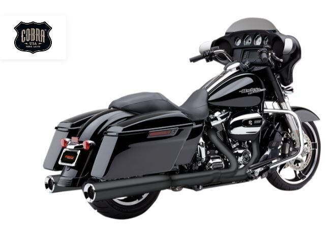 Cobra Power Flo Slip On Exhaust Black 95-16 TOURER 1801-1028