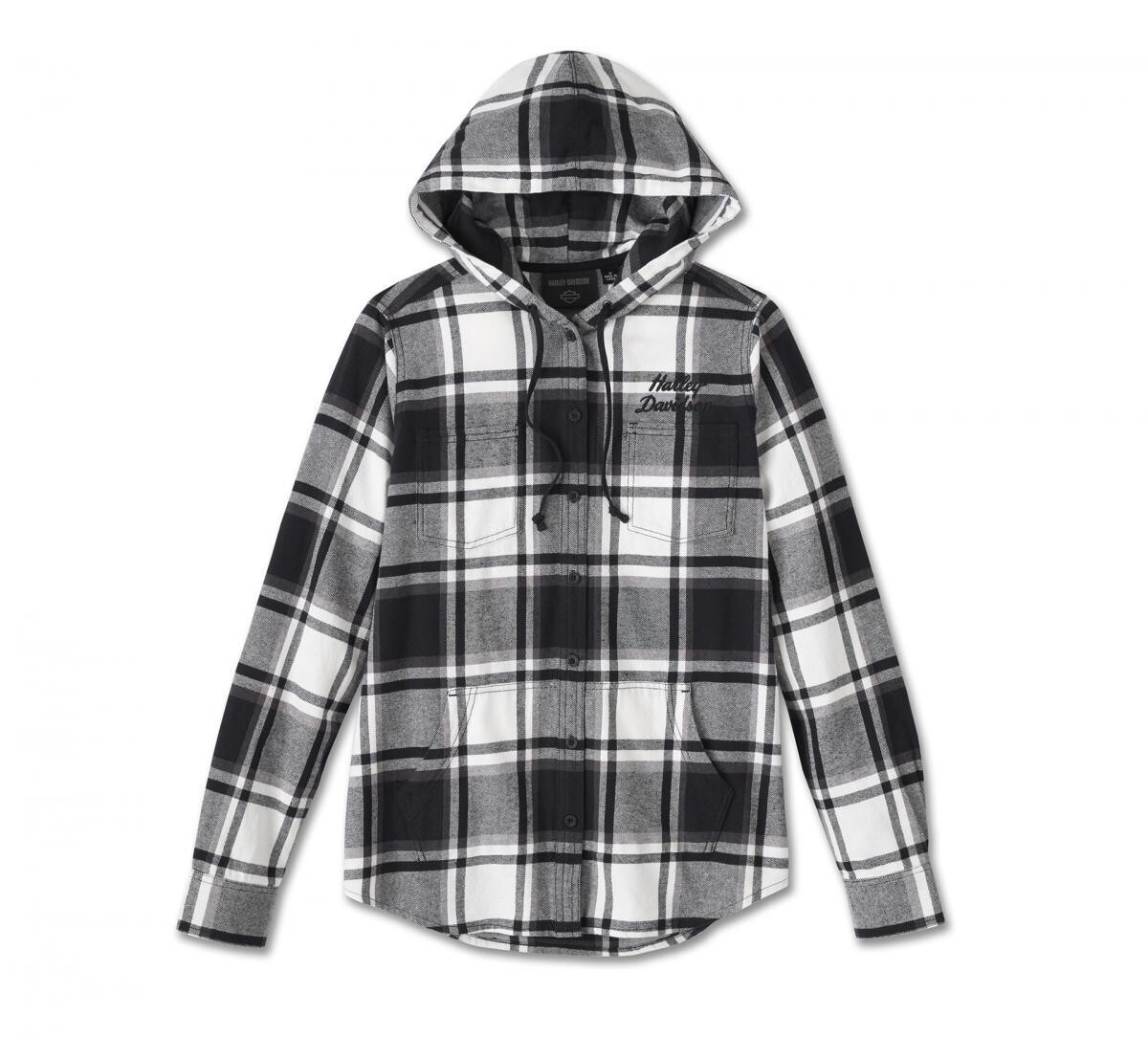 Harley-davidson Women&#39;s Street Surplus Long Sleeve Flannel Shirt - YD Plaid 96282-24VW