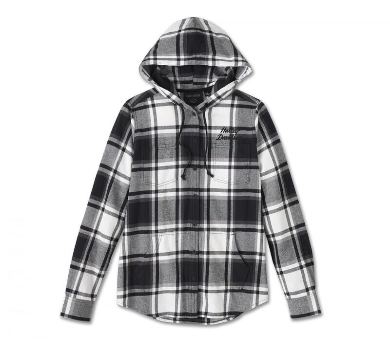 Harley-davidson Women&#39;s Street Surplus Long Sleeve Flannel Shirt - YD Plaid 96282-24VW