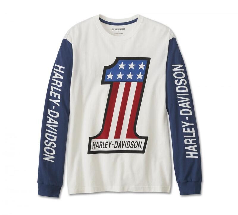 Harley-Davidson Men&#39;s #1 Racing Long Sleeve Tee 99090-24VM