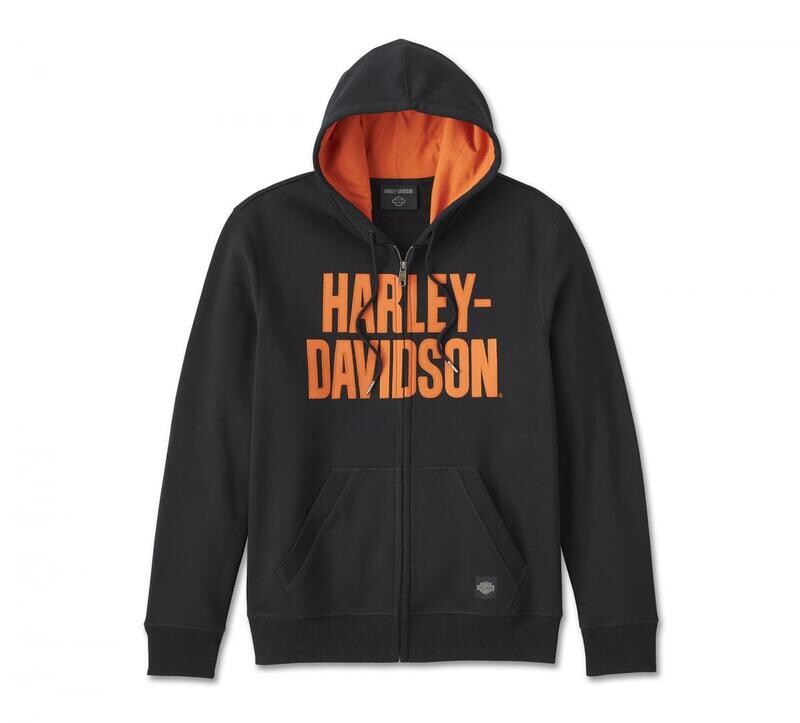 Harley-Davidson Men&#39;s Bar Font Zip-Up Hoodie 99191-24VM