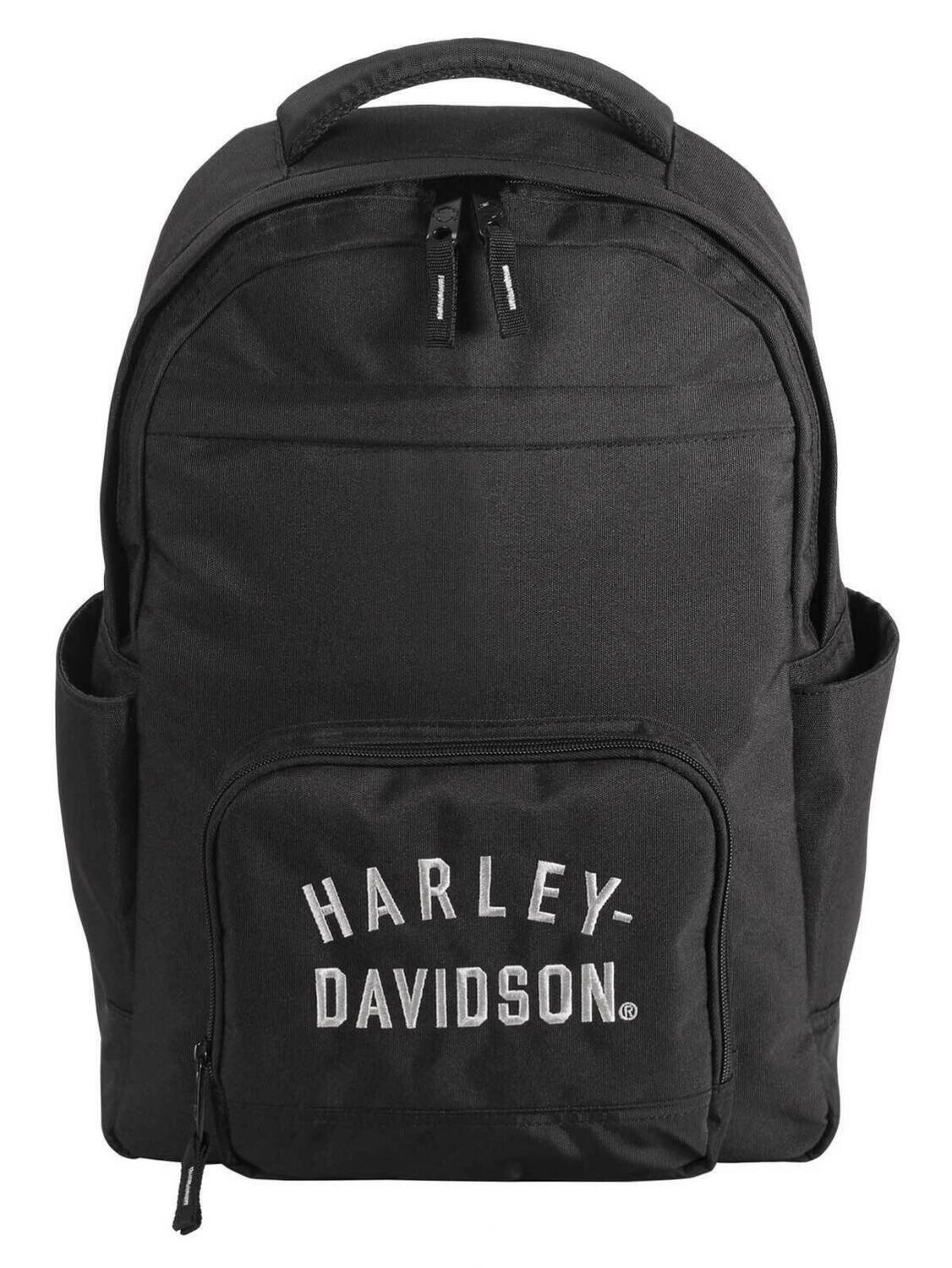 Harley-Davidson Rugged Twill Water-Resistant Polyester Backpack - Black 609529902248