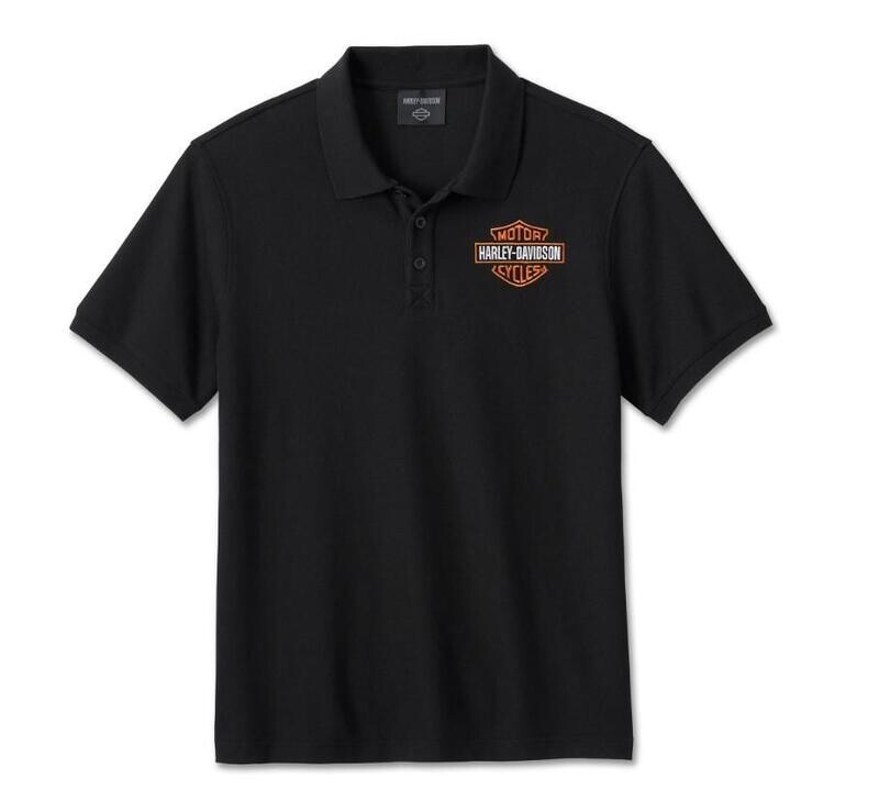 Harley-Davidson Men&#39;s Bar &amp; Shield Polo Shirt - Harley Black 99185-24VM