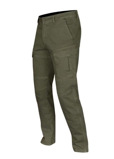 Merlin WARREN Motorcycle Riding Single Layer Cargo Jeans - Olive