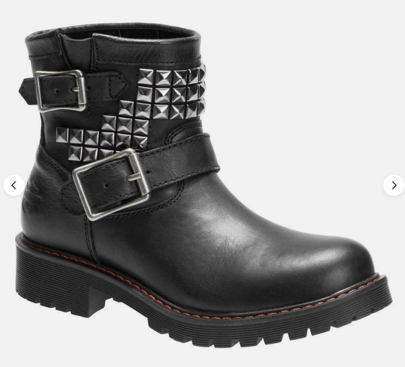 Harley-Davidson Women&#39;s HEATHER CASUAL BLACK BOOTS D21027