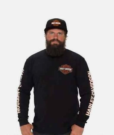 Harley-Davidson MENS BAR &amp; SHIELD L/S T-SHIRT - Black 402902000