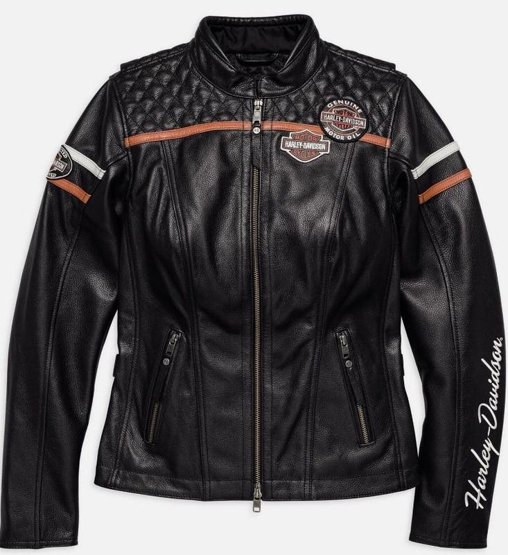 Harley-Davidson WOMEN&#39;S MISS ENTHUSIAST CE LEATHER JACKET  98030-18EW