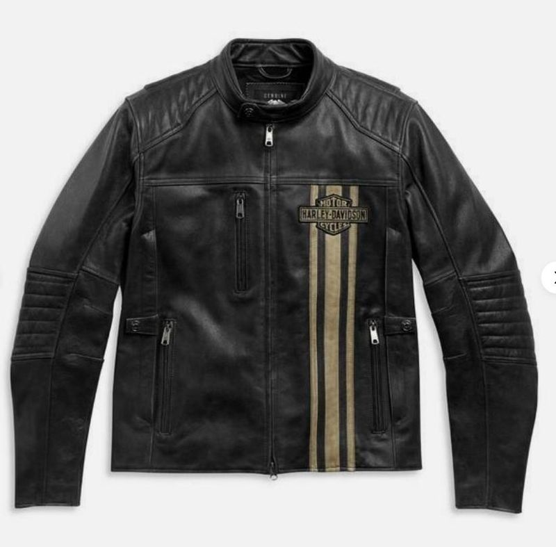 Harley-Davidson MEN&#39;S TRIPLE VENT LEATHER JACKET 98005-21EM