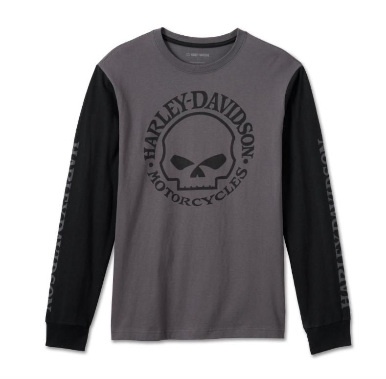 Harley-Davidson MEN&#39;S WILLIE G SKULL LONG SLEEVE TEE 99091-24VM