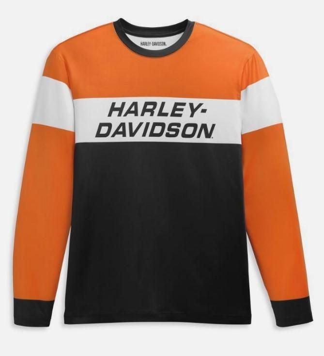Harley-Davidson MEN&#39;S COLORBLOCK KNIT LONG SLEEVE TEE 96367-21VH