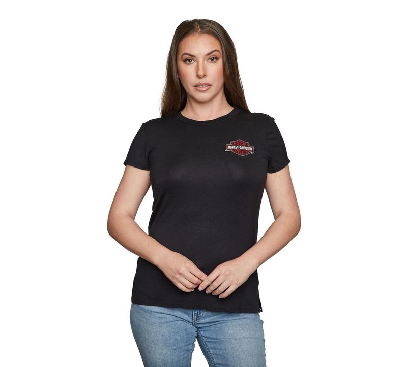 Harley-Davidson ROAD WIDE OPEN S/S Crew Neck - Black HT4899BLK