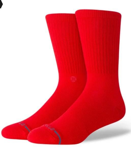 Stance ICON CREW Socks - Red - 190107138918