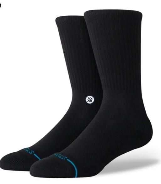 Stance Icon Crew Socks  - Black     847142092247