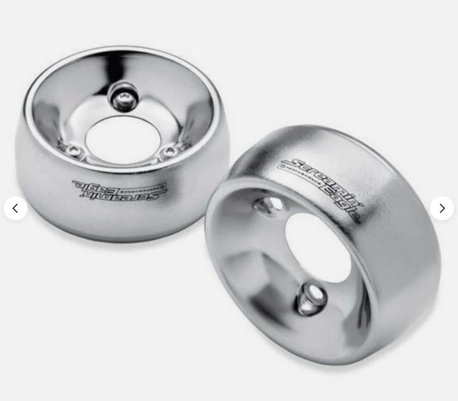Harley-Davidson BRUSHED SATIN CHROME 4.5IN. END CAPS Fat Bob 65100123 