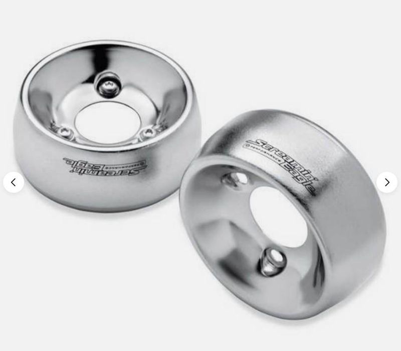 Harley-Davidson BRUSHED SATIN CHROME 4.5IN. END CAPS Fat Bob 65100123 