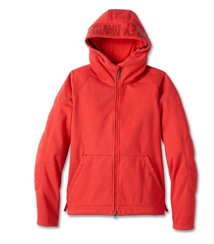 Harley-Davidson DEFLECTOR 2.0 HOODED RIDING FLEECE HIGH RISK RED WOMEN&#39;S JACKET 98177-24VW 