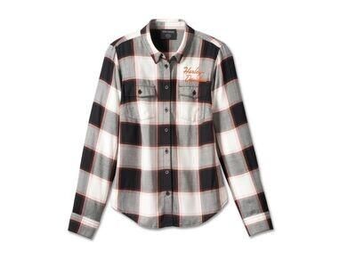 Harley-Davidson Women&#39;s CLASSIC LOGO P{LAID Shirt 99025-23VW