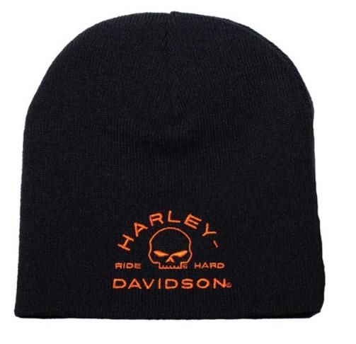 Harley-Davidson Embroidered Zone Willie G Skull Acrylic Beanie Hat - Black 5029012103