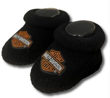 Harley-Davidson Infant Boys Bootie Socks in Black 842888016304