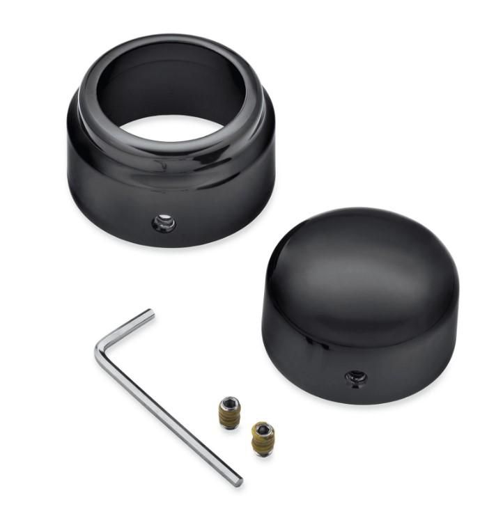 Harley-Davidson Rear Axle Nut Covers - Gloss Black  43000109