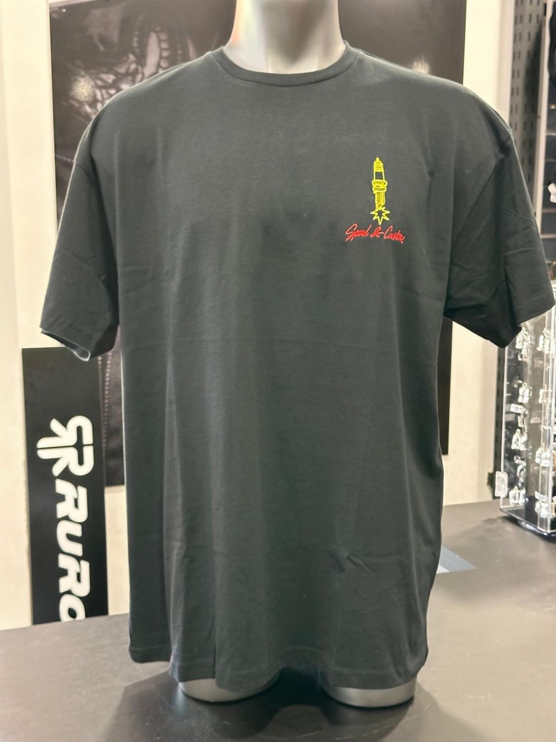 Speed and Custom Rocket Dealer Tee Black SC ROCKET BL X