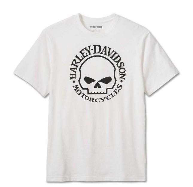 Harley-Davidson Men&#39;s Willie G Skull Tee - White - 99077-24VM