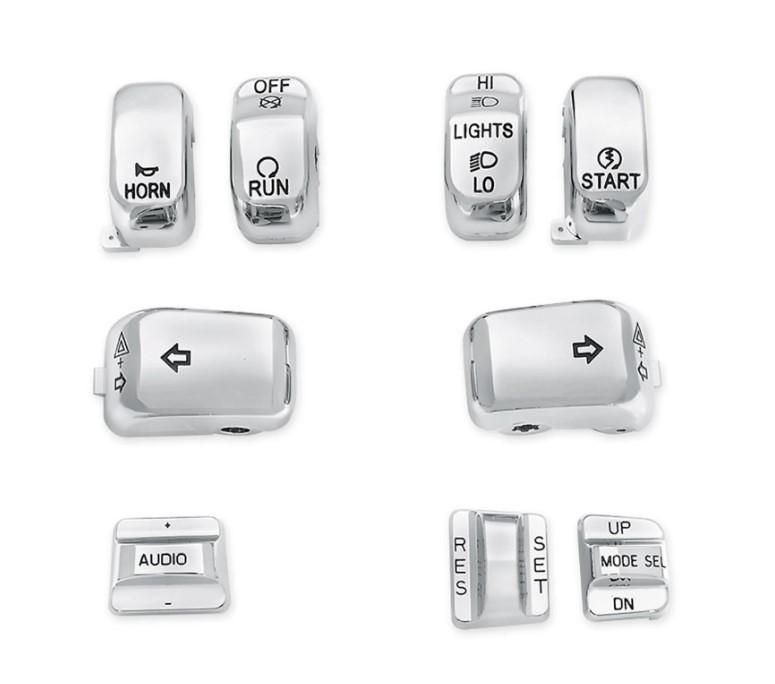 Harley-Davidson Chrome Switch Cap Kit 71816-09