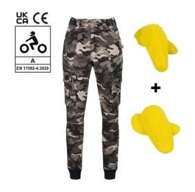 Motogirl LARA Womens Motorcycle Riding Cargo Camo Trousers 5060927040621