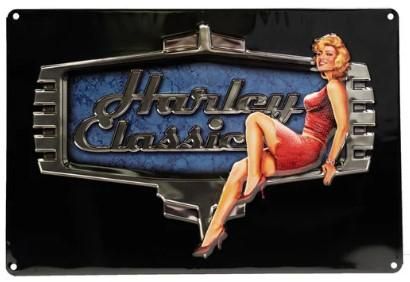 Harley-Davidson Retro Babe Tin Sign 2010771