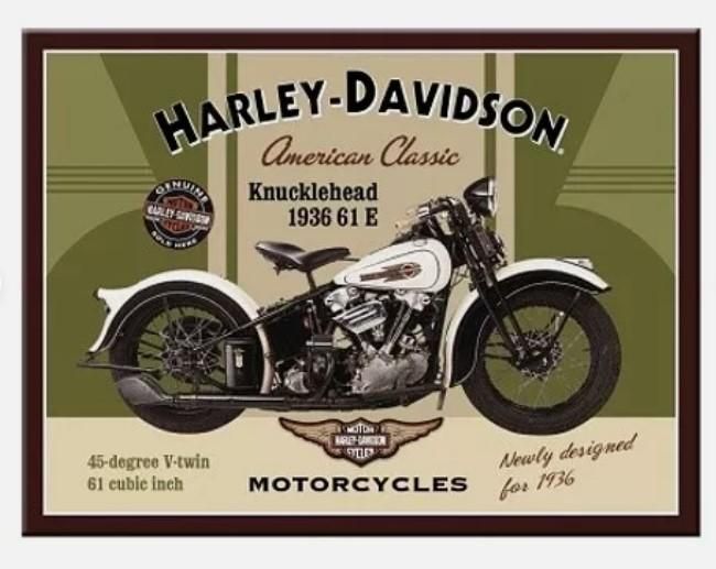 Harley-Davidson Knucklehead Magnet 4036113142241