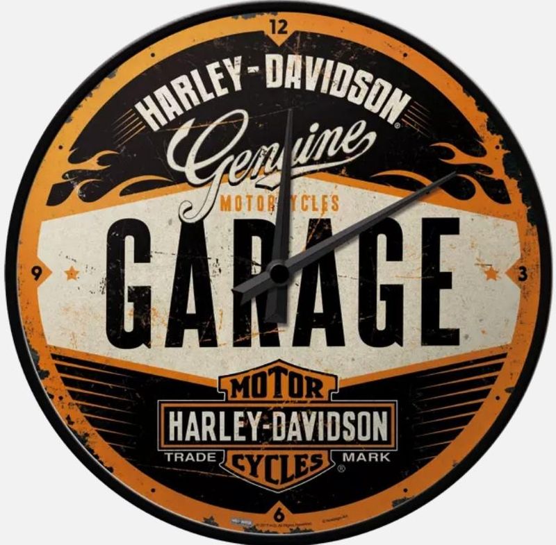 Harley-Davidson Garage Style Wall Clock  51083