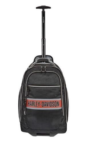Harley-Davidson Trailblazer USB Charging Port Wheeling Backpack - Rust Vintage  93826