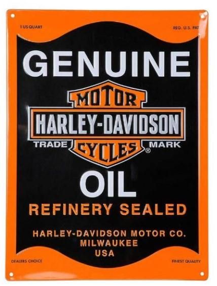 Harley-Davidson Oil Can Bar and Shield Tin Sign  661154155277