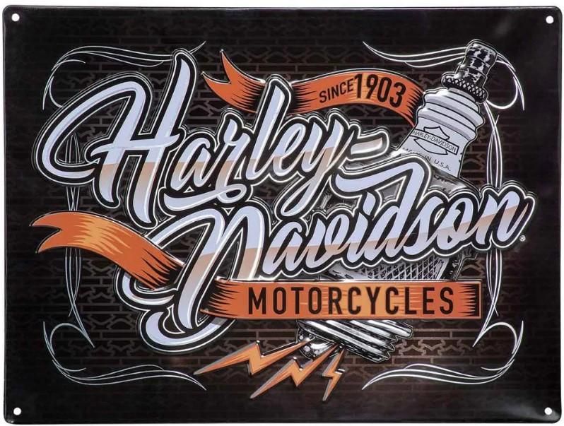 Harley-Davidson SPark Plug Tin Sign  661154155321