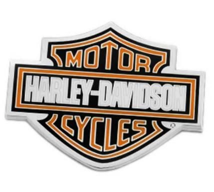 Harley-Davidson 1.75 in. Bar and Shield Logo Pink, Shiny Nickel Finish 682608008888 