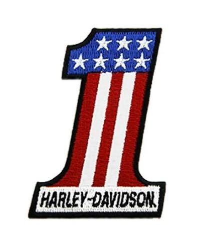 Harley-Davidson 4.3in Embroidered Number 1 Logo Patch  682608011543