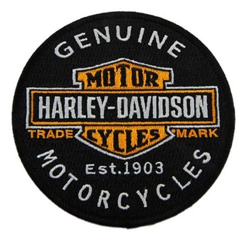 Harley-Davidson 4 in Embroidered Genuine Motorcycles Bar &amp; Shield Patch 682608011635