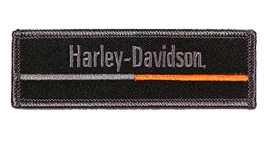 Harley-Davidson 4 in. Embroidered Minimal H-D Text Patch, Gray 682608013226